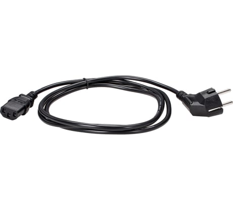 Кабель питания Telecom компьютер - розетка 220v eu угловой vde 3gх0.75mm2 1.8m медь TY021-CU0.75-1.8M