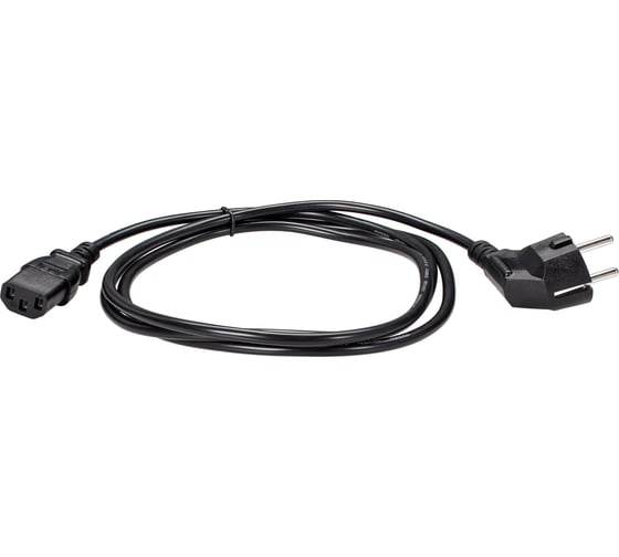 Кабель питания Telecom компьютер - розетка 220v eu угловой vde 3gх0.75mm2 1.8m медь TY021-CU0.75-1.8M