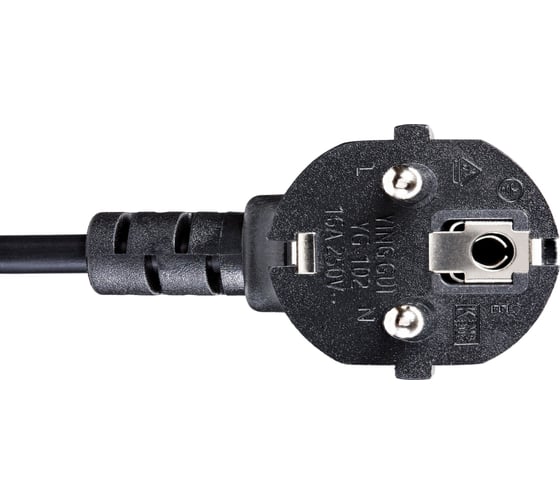 Кабель питания Telecom компьютер - розетка 220v eu угловой vde 3gх0.75mm2 1.8m медь TY021-CU0.75-1.8M