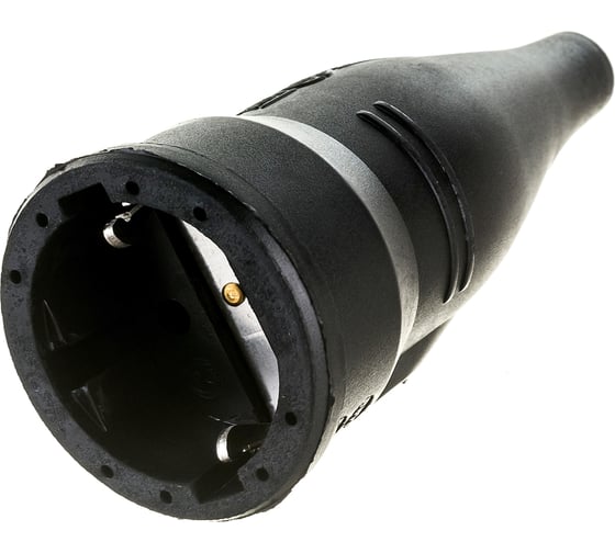 Кабельная резиновая розетка с мультизаземлением ABL IP44 16A 2P+E 250V, черный 1479090