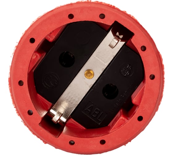 Кабельная резиновая розетка с мультизаземлением, ABL IP44 16A 2P+E 250V, красный 1479040