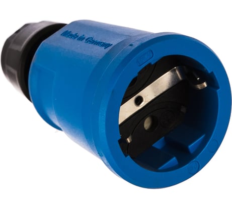 Розетка с мультизаземлением, водо- и пылезащищенная ABL IP44 16A  2P+E 250V, голубой 1579050