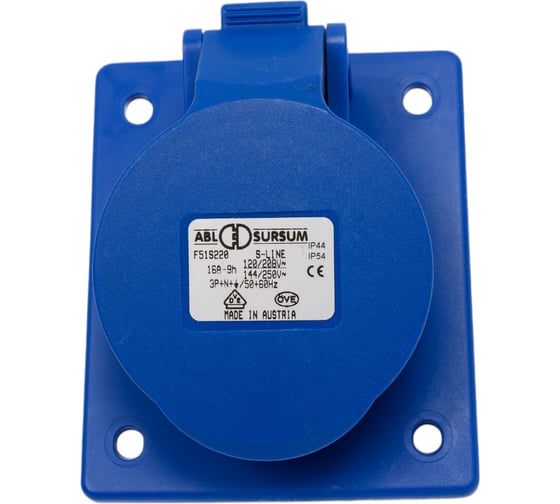 Фланцевая розетка ABL 5P 16A 400V, IP44 F51S301 1