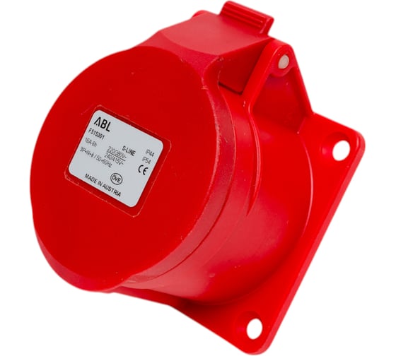 Фланцевая розетка ABL 5P 32A 400V, IP44 F52S301 1