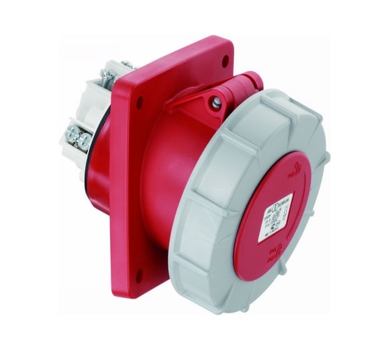 Фланцевая угловая розетка ABL 15гр. 3P 63A 230V, IP67, 112X100 MM F33S286 1