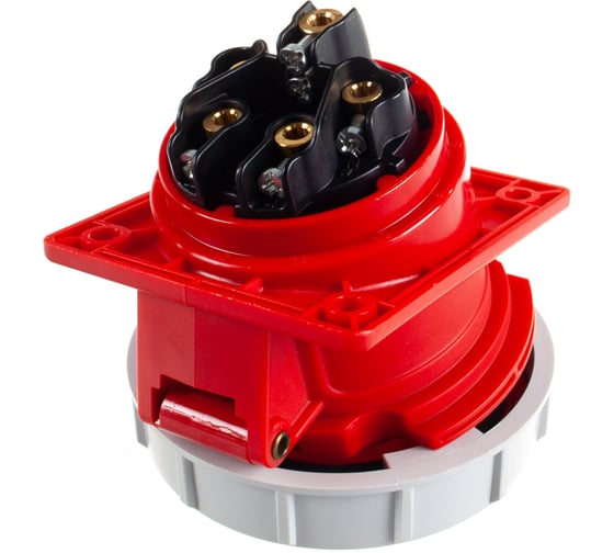 Фланцевая угловая розетка ABL 20гр. 5P 32A 400V, IP67 F52S370