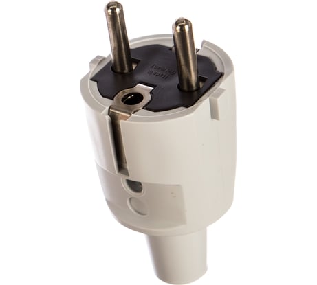 Вилка ПВХ с мультизаземлением ABL 16A 2P+E 250V, серый 1418060