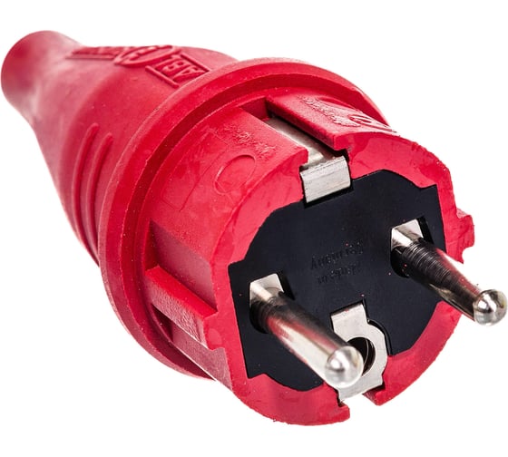 Резиновая вилка с мультизаземлением ABL IP44 16A 2P+E 250V, красный 1419140