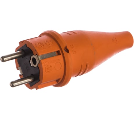 Резиновая вилка с мультизаземлением ABL IP44 16A 2P+E 250V, оранжевый 1419170
