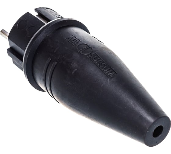 Резиновая вилка с мультизаземлением ABL IP44 16A 2P+E 250V, черный 1419190