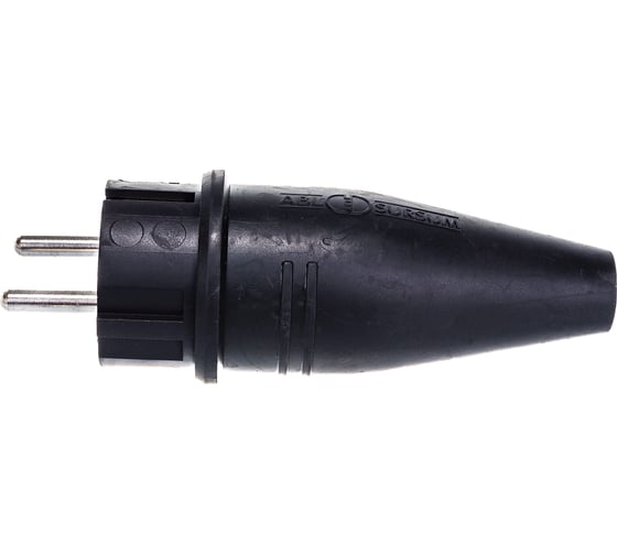 Резиновая вилка с мультизаземлением ABL IP44 16A 2P+E 250V, черный 1419190