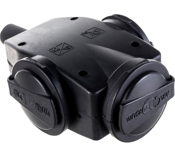 Тройник из натуральной резины ABL 16A 2P+E 250V, черный 1473190 1