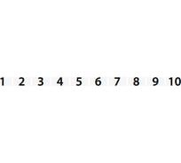 Горизонтальная маркировка Klemsan DO10/5; 331-340, 510 шт. 0.0.0.5.504034