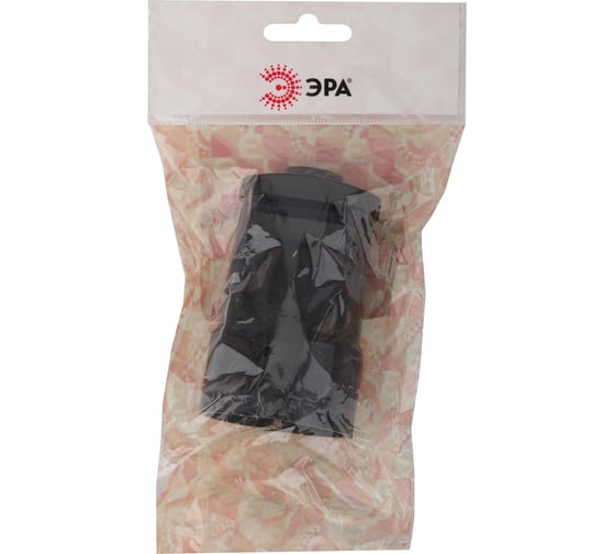 Кабельная розетка ЭРА Rx1-B Rx1 б/з прямая 10A черная Б0039681