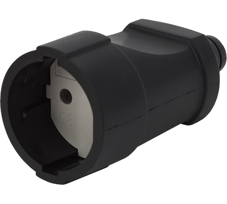 Кабельная розетка ЭРА Rx3-B Rx3 б/з прямая ПВХ 10A черная Б0039684