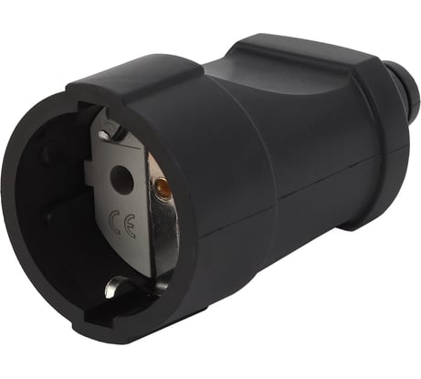 Кабельная розетка ЭРА Rx4-B с/з прямая ПВХ 16A черная Б0039685