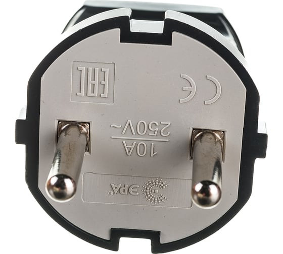 Вилка ЭРА Vx1-B Vx1 б/з прямая 10A черная Б0039672
