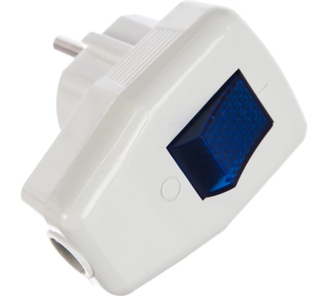 Вилка ЭРА Vx5-W Vx5 с/з с выключателем 16A белая Б0039675