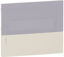 Передняя панель Systeme Electric Mini Pragma New, бежевая, 1P/12М, для встраиваемого щита, дымчатая дверь SE MIP40112T