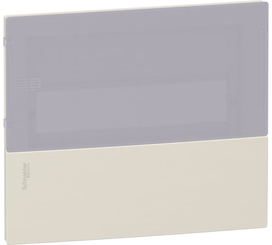 Передняя панель Systeme Electric Mini Pragma New, бежевая, 3P/36М, для встраиваемого щита, дымчатая дверь SE MIP40312T