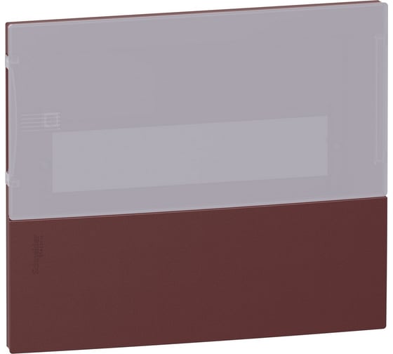 Передняя панель Systeme Electric Mini Pragma New, бордо, 1P/18М, для встраиваемого щита, дымчатая дверь SE MIP50118T 1