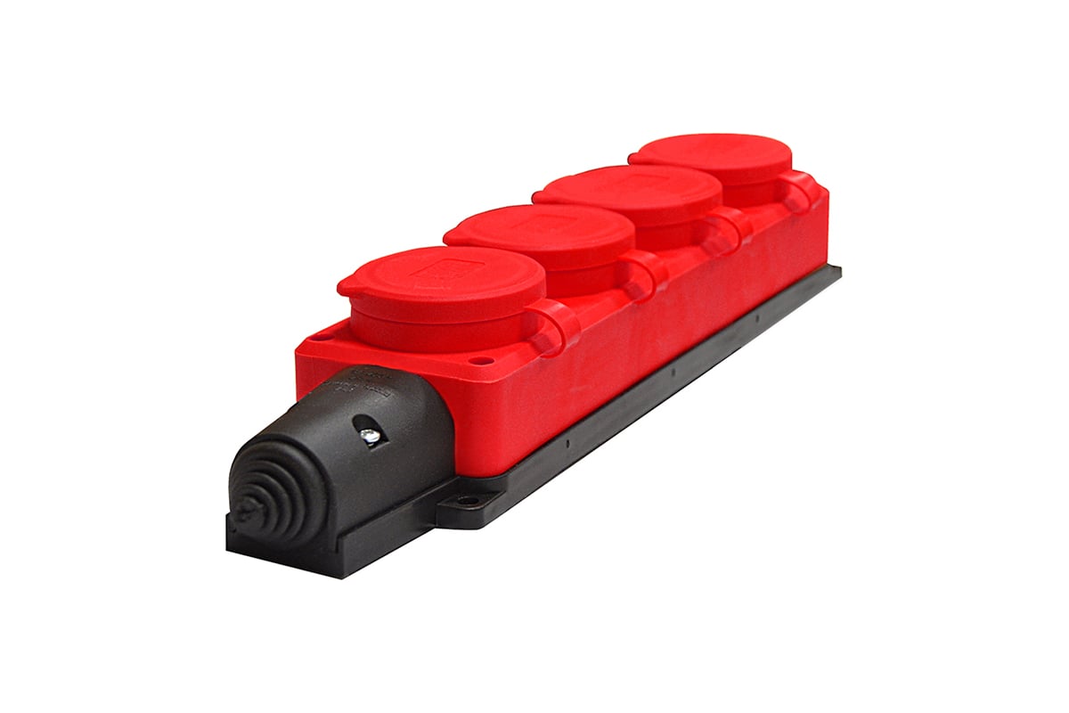 4-х местная однофазная колодка UNIVersal с заглушками "компакт" с/з ...