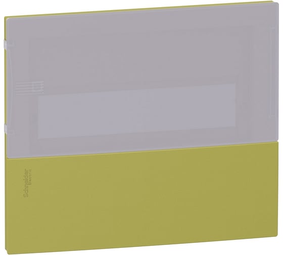 Передняя панель Schneider Electric Mini Pragma New, зеленая, 3P/36М, для встраиваемого щита, дымчатая дверь SE MIP60312T 1