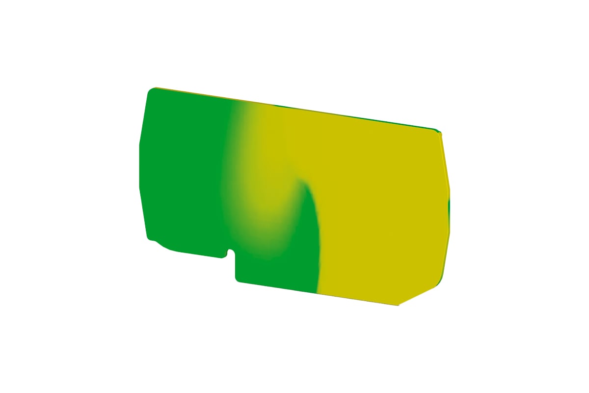 Концевой сегмент Klemsan на клеммники PYK 10, желто-зеленый, NPP PYK10 ...