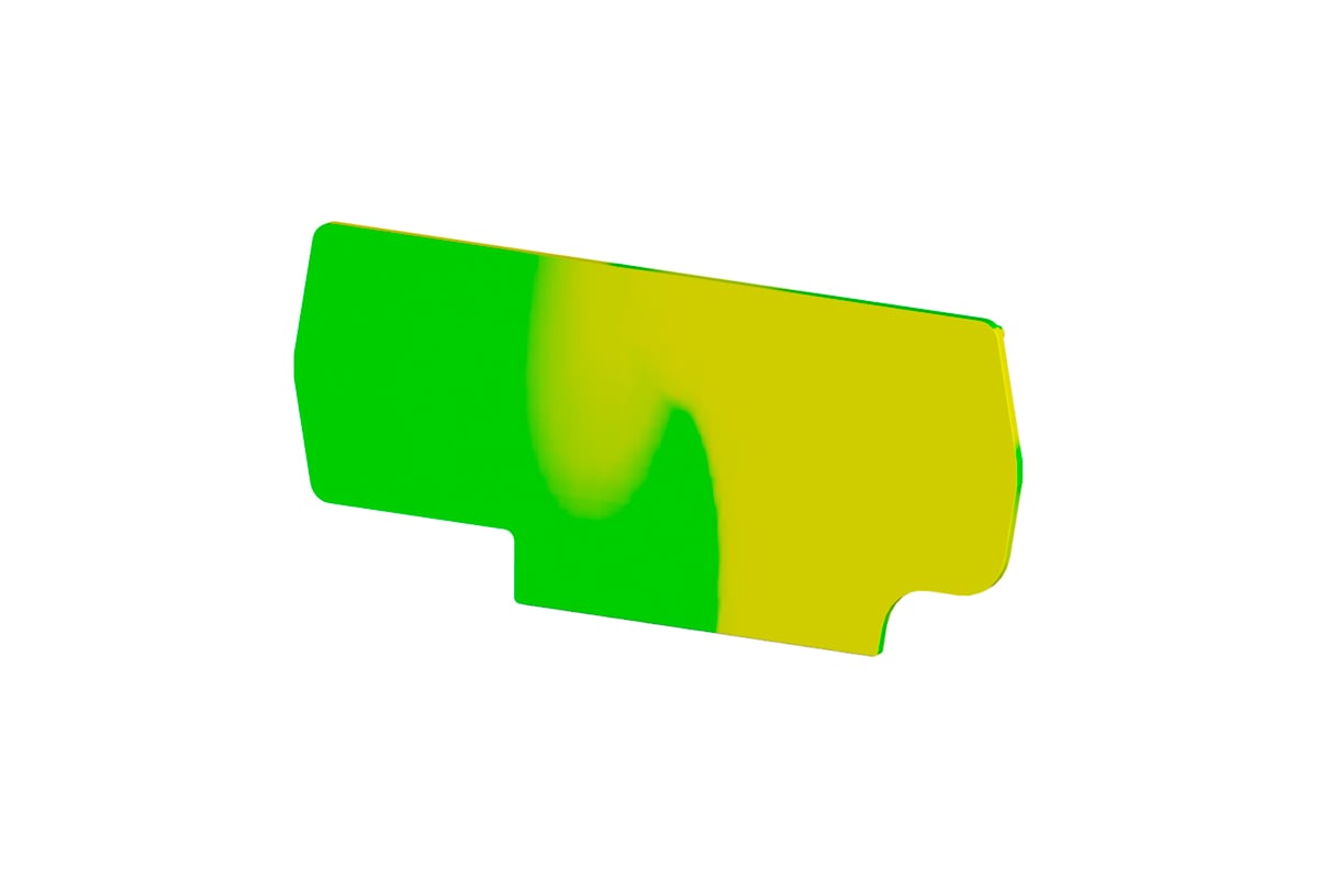 Концевой сегмент Klemsan на клеммники PYK 2,5C, желто-зеленый, NPP PYK ...