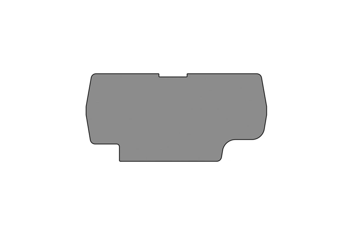 Концевой сегмент Klemsan на клеммники PYK 2,5CCA, серый, NPP PYK 2,5CCA ...