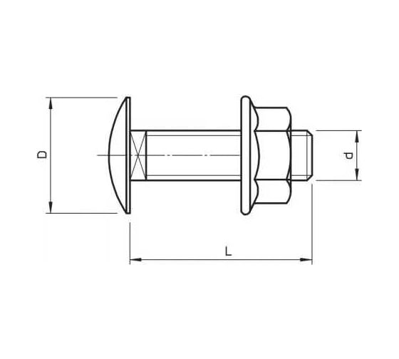 Болт с плоской головкой OBO Bettermann в комплекте с комб. гайкой M6x12 мм, 100 шт. 6406130