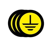 Комплект наклеек REXXON 8х8х8см Заземление 1-14-10-1-0