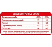 Наклейка REXXON 10х30 Экстренные службы 1-14-11-1-82
