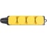Переносная розетка STEKKER 4-местная c/з, rst16-24-44-6 (рп 16-232), 250в, 16а, ip44, желтый, 49406 2