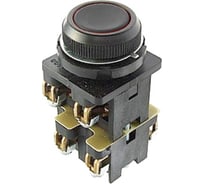 Кнопочный выключатель Электротехник Ке-012 у3 исп.3, черный, 2з и 2р, цилиндр, ip40, 10а, 660в, ET502433