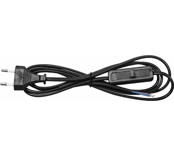 Сетевой шнур с выключателем FERON 230V 1.9м черный, KF-HK-1 23050 1