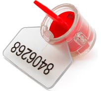 Пластиковая роторная номерная пломба Пломба.Ру цвет красный 10 шт. в упак. 1006044