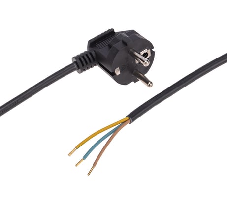 Электрический шнур с вилкой REXANT пвс 3х0,75 мм2 3м (черный) 11-1311