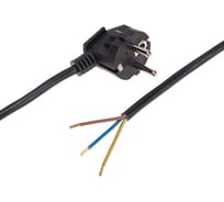 Электрический шнур с вилкой REXANT пвс 3x1,0 мм2 5м (черный) 11-1322