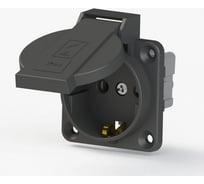 Щитовая внешняя розетка с крышкой NE-AD 1x16 A IP 44, 1/35/350, КОМПЛЕКТ 10 штук, 2001-S-10