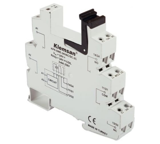 Колодка для интерфейсного реле Klemsan KPR-SWE-24VAC/DC-2C 10 шт. 0.0.0.2.272541
