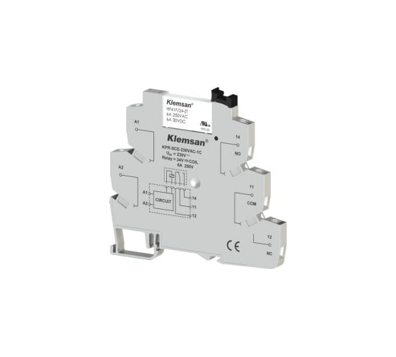 Колодка для интерфейсного реле Klemsan KPR-SCE-230VAC/DC-1C 10 шт. 0.0.0.2.270851 1