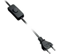 Провод с выключателем GTV 2 м, черный LD-KABE2M-00