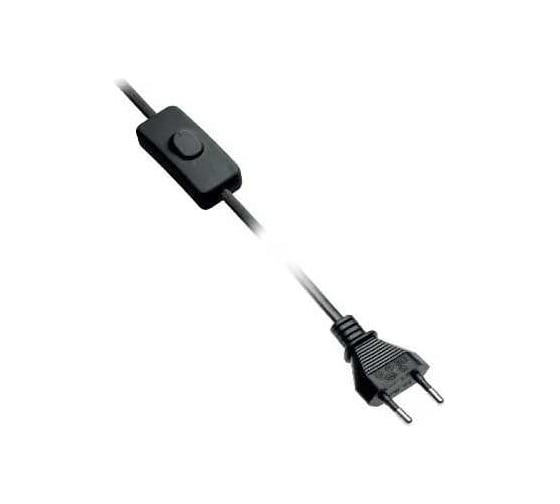 Провод с выключателем GTV 2 м, черный LD-KABE2M-00