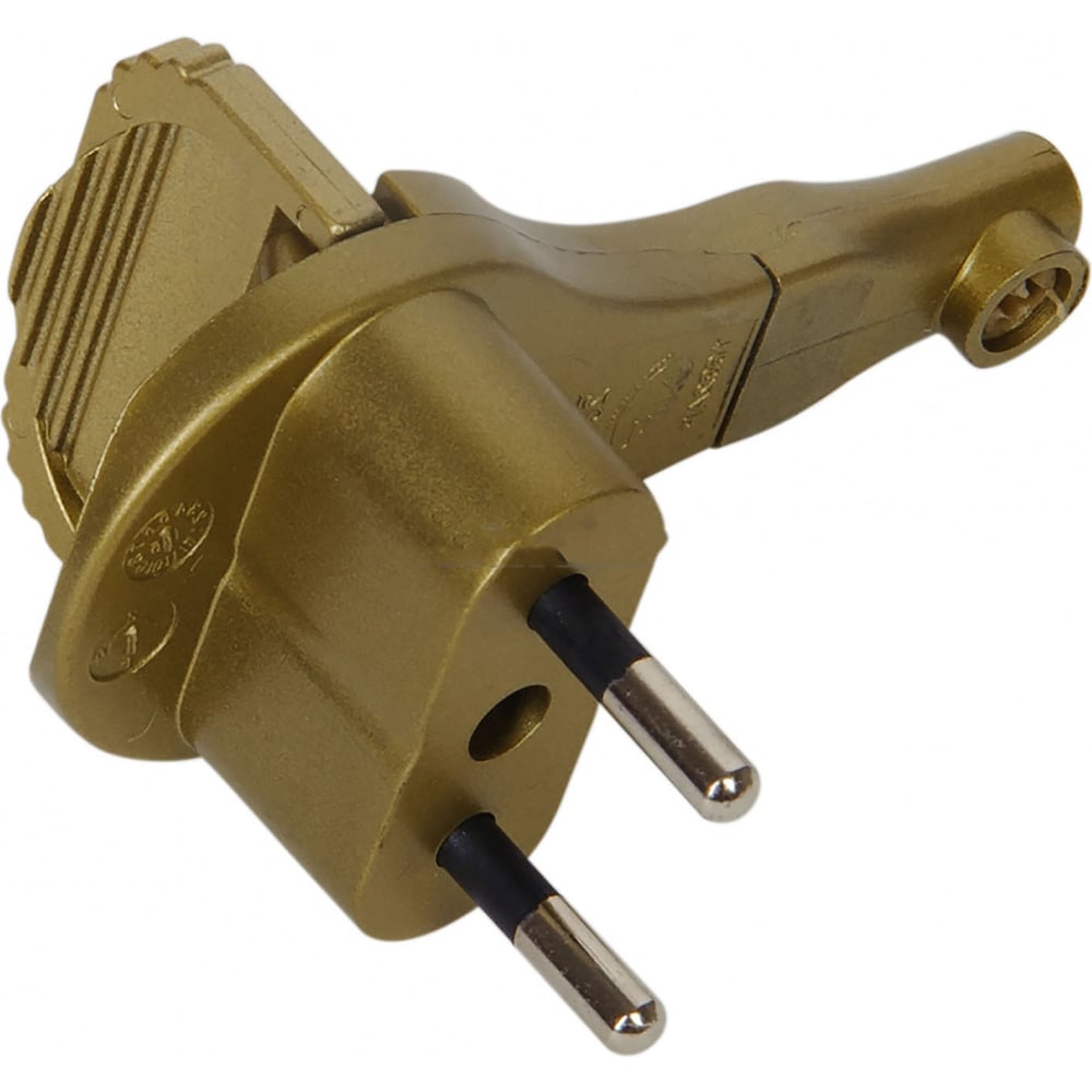 Плоская угловая вилка Electraline 6А золотая 55058 - выгодная цена ...