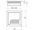 Пропуск для кабеля GTV Merida 80x80, черный LB-K80x80-20 2