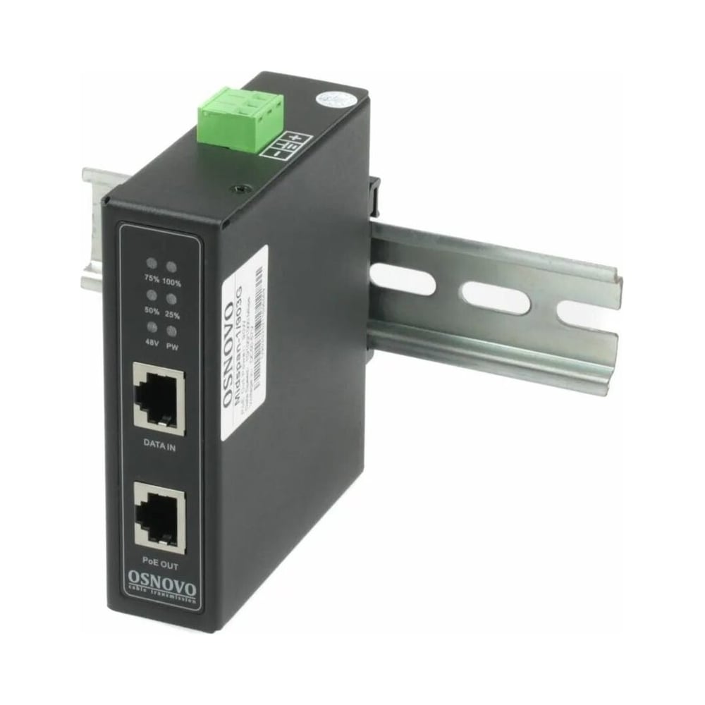 Промышленный гигабитный PoE-инжектор OSNOVO Midspan-1/903G(Booster) на ...