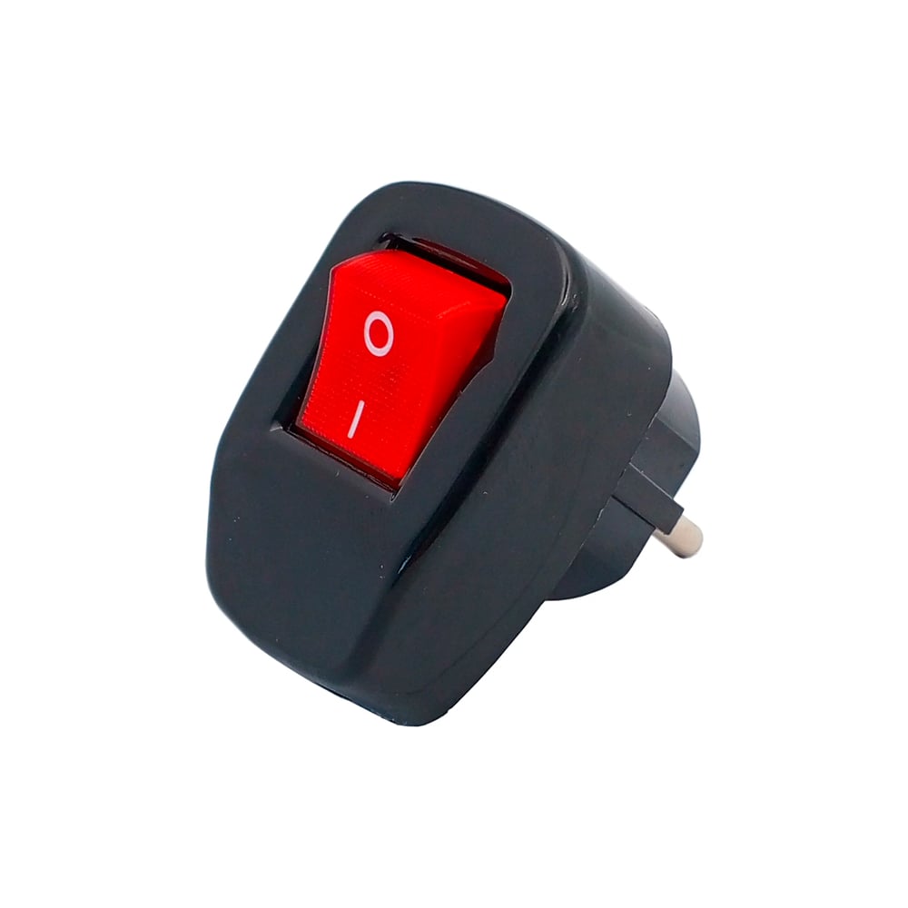 Угловая вилка с выключателем AY-KA 16А, 250В, с заземлением, черный ...