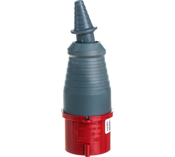 Электрическая кабельная вилка IEK 16А 3P+E 380В IP44 014 ИЭК PSR02-016-4