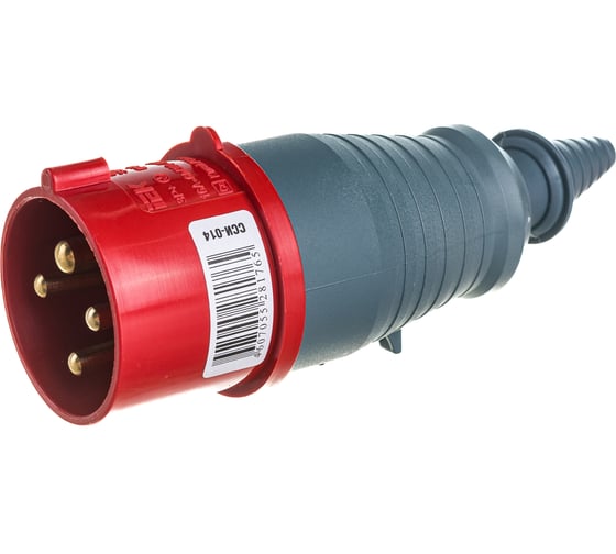 Электрическая кабельная вилка IEK 16А 3P+E 380В IP44 014 ИЭК PSR02-016-4